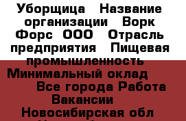 Уборщица › Название организации ­ Ворк Форс, ООО › Отрасль предприятия ­ Пищевая промышленность › Минимальный оклад ­ 24 000 - Все города Работа » Вакансии   . Новосибирская обл.,Новосибирск г.